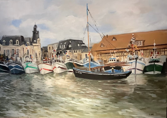 Port de Trouville huile sur toile 65/92