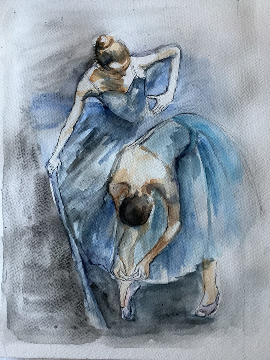 Danseuses aquarelle sur papier 300gr   30/24 cm